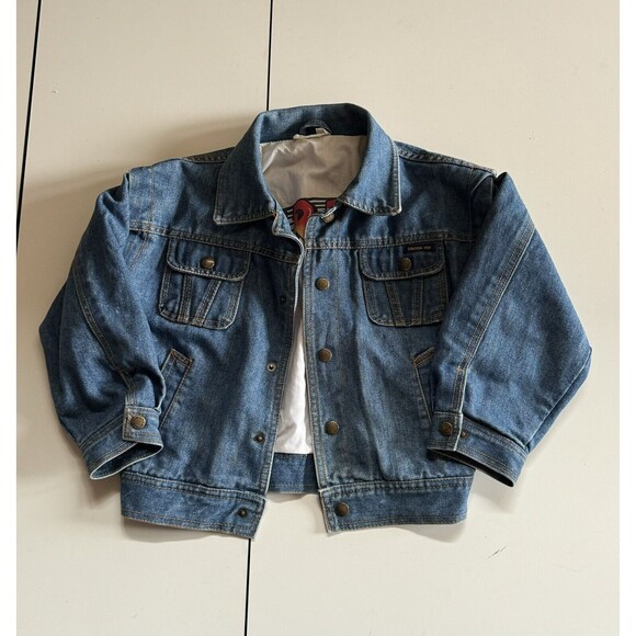 Vintage London Fog TURBO Jean Jacket Boys Girls Kids Size‎ Large / 7 - Picture 4 of 15